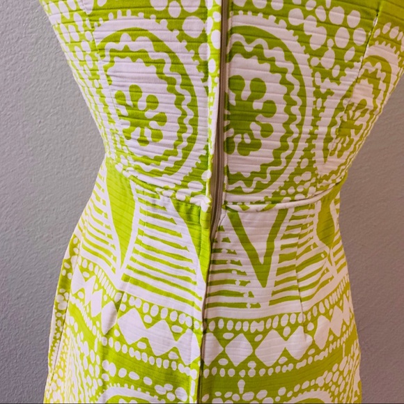 MALIA HONOLULU vintage MOD green graphic dress - Picture 7 of 8